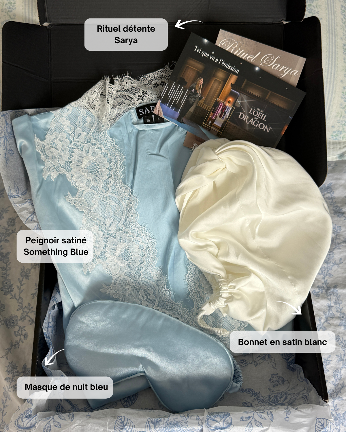Coffret Dragon - Peignoir bleu 🩵
